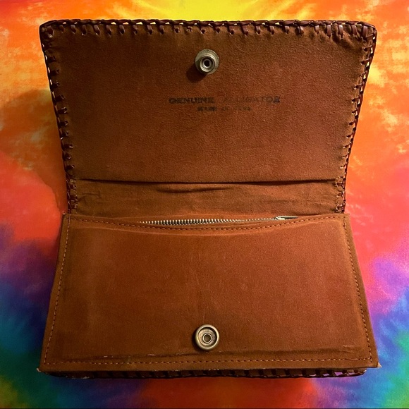 š Rare Genuine 1950s Cuban Handmade Alligator Clutch š - Picture 3 of 7